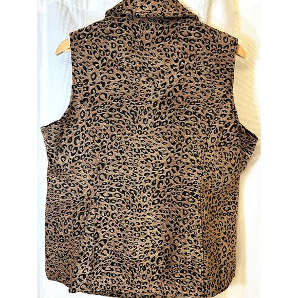 NWOT Susan Graver QVC Tapestry Animal Print Vest Sz 18W  Leopard - Picture 2 of 6